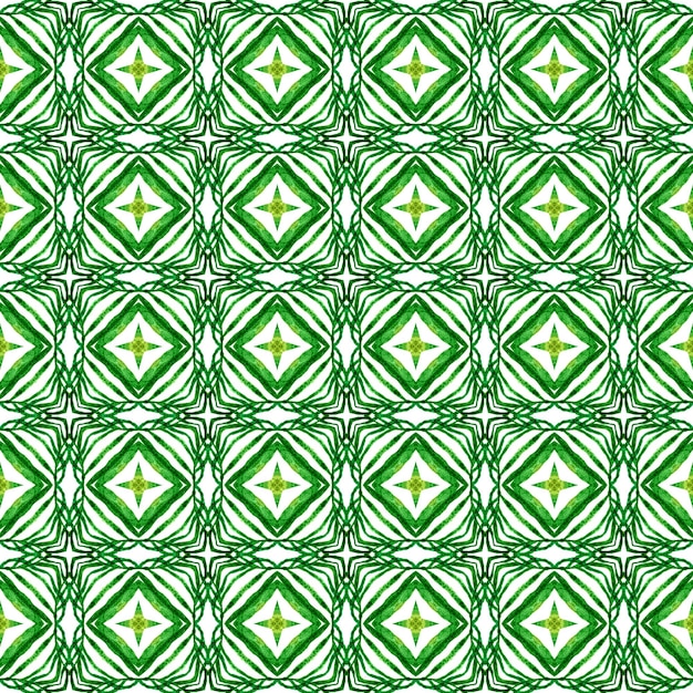 Borde verde orgánico de moda Boho exótico verde