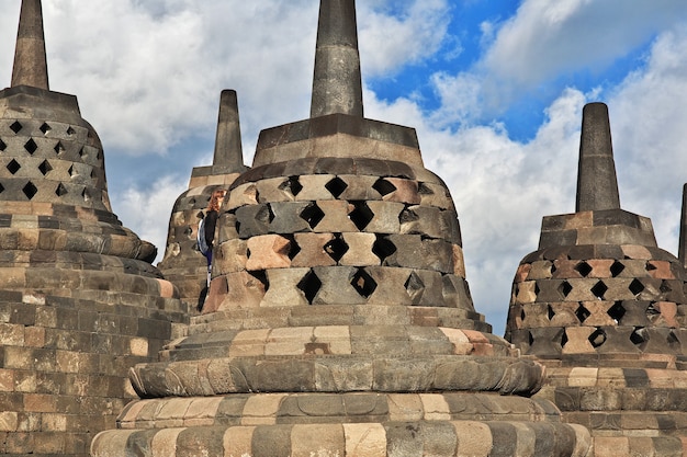 Borobudur, der große buddhistische Tempel in Indonesien