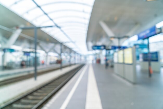 Foto borrão abstrata na estação de trem