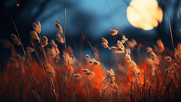 Borrosa fuera de foco foto de desenfoque total de una impresionante interpretación coloridas chuletas de hierba