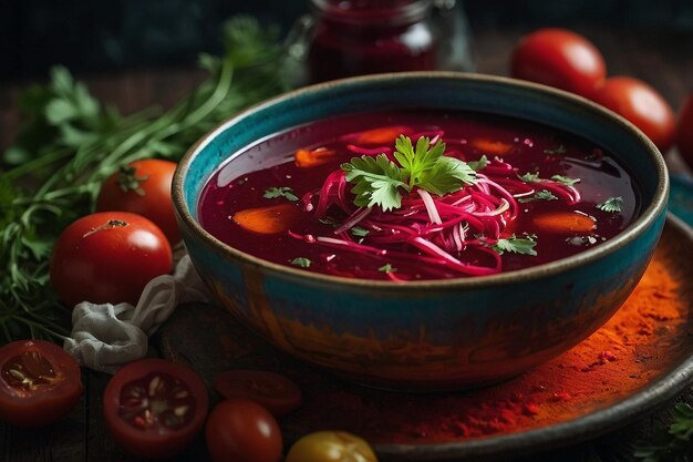 Borscht con ricos colores