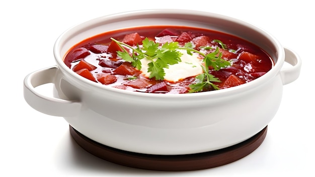 Foto borscht ruso una abundante sopa de remolacha