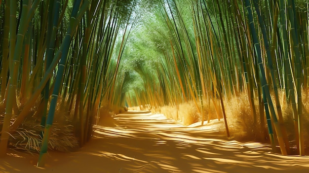 Un bosque de bambú en el desierto