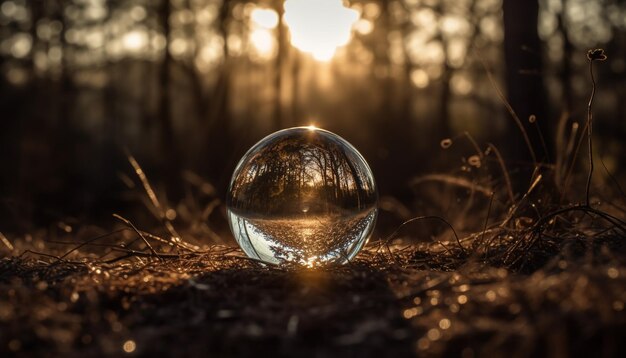 Bosque y bola de cristal Generativo Ai