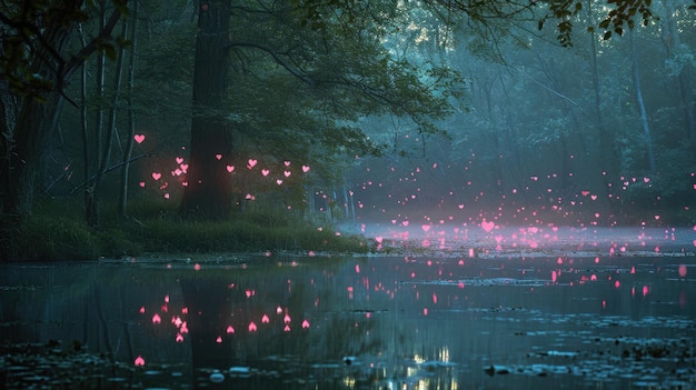 el bosque encantado del amor en el día de San Valentín pragma