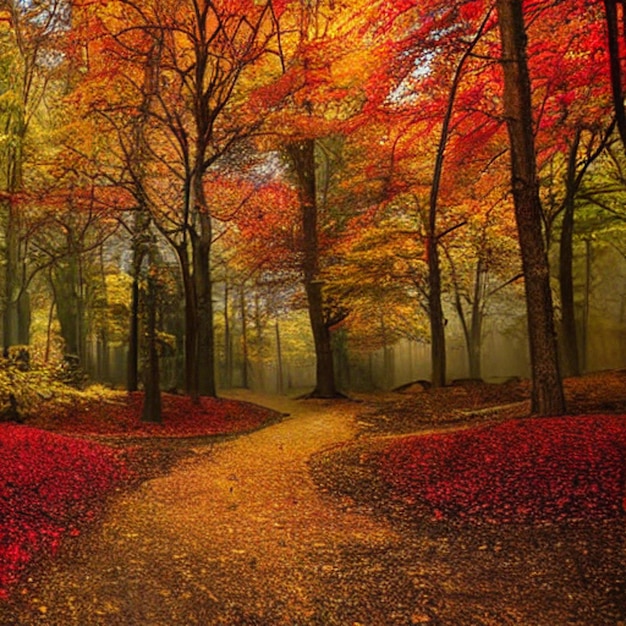 Foto un bosque con un letrero que dice 