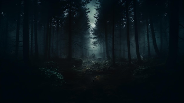 Bosque Oscuro y Misterioso al Atardecer Imágenes Nocturnas del Bosque Imágenes del Bosque Oscuro