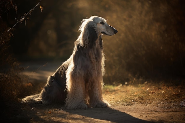 Bosque de perros de caza afganos Generate Ai