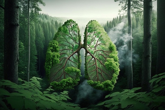 El bosque los pulmones de la Tierra IA Generativa