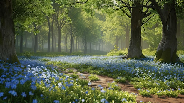 Bosque sordo Árbol limpieza de tierra leña borde agujas de pino bosque animales pino aire verduras aves ardilla hierba hojas forestal generado por IA