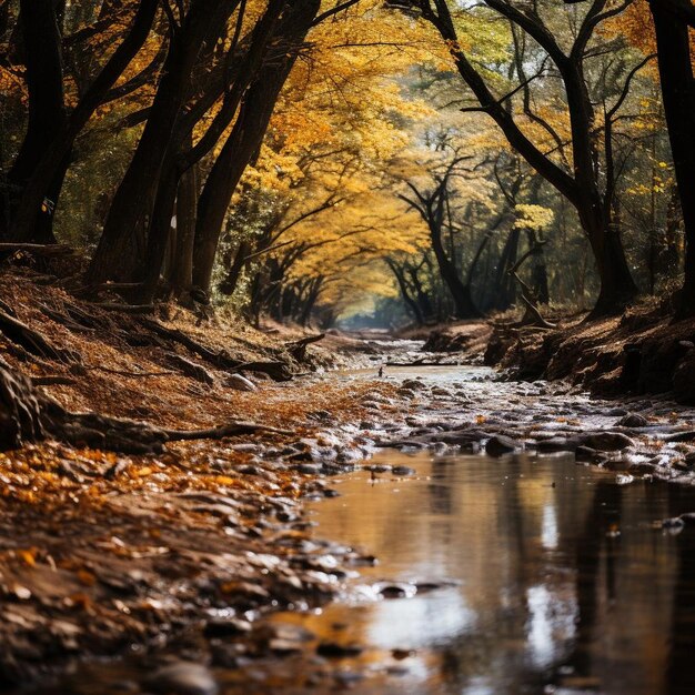 Los bosques brillantes del otoño El paisaje del otoño Foto