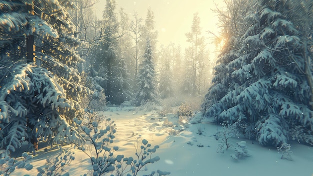 Bosques helados nevados