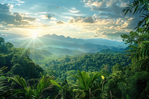 Bosques tropicales y paisajes montañosos en Tailandia para viajar al aire libre