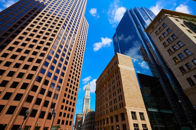 Boston em buidings do centro de Massachusetts