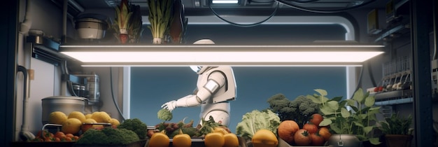 Bot futurista que explora la agricultura en otros planetas y avanza en la exploración espacial