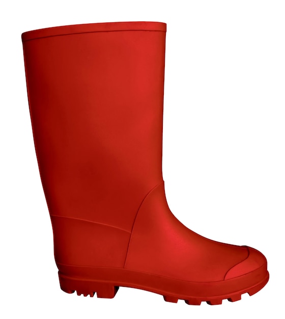 Bota de goma roja