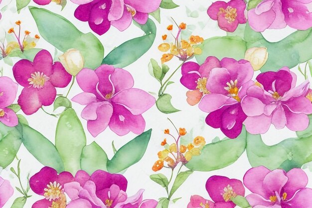 Botanisches Blumenmuster nahtloses digitales Design Aquarell Textil Allover Abstract