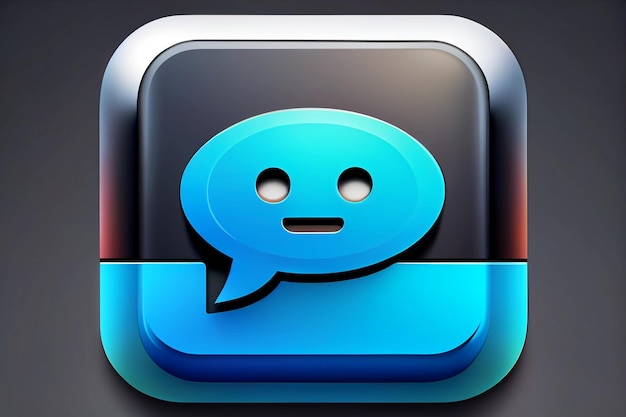Botão chat bot caixa de mensagem de internet