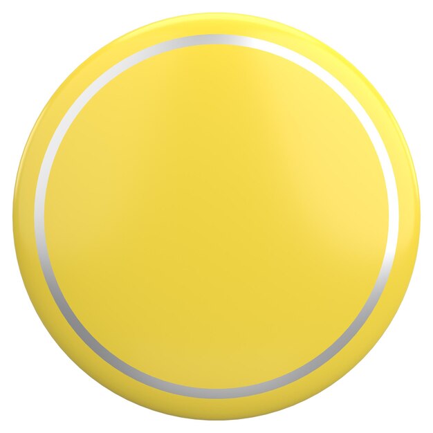 Botão de círculo 3d botão vazio ilustração 3d