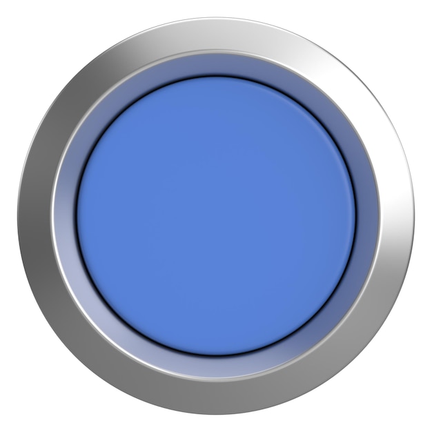 Foto botão de círculo 3d botão vazio ilustração 3d