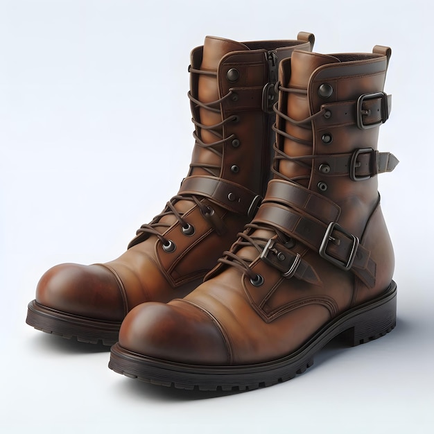 Foto botas de couro vintage para homens