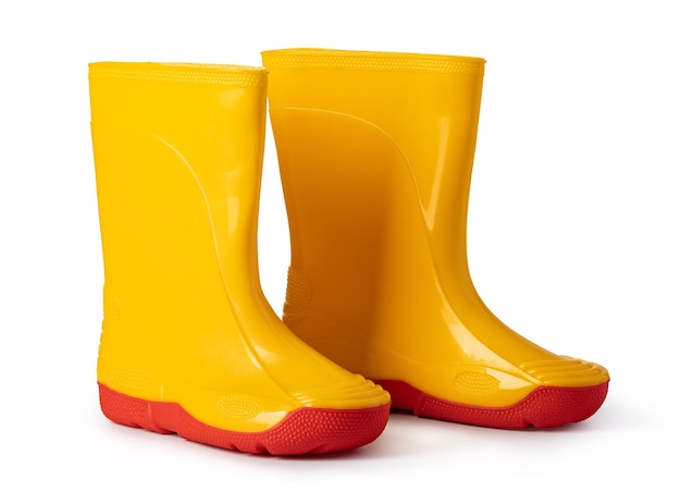 botas de goma amarillas