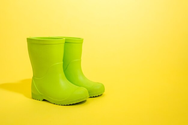 Botas de goma verde