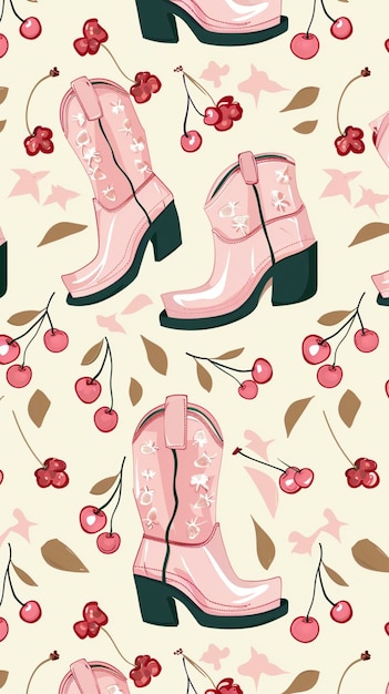 botas rosas con un par de botas