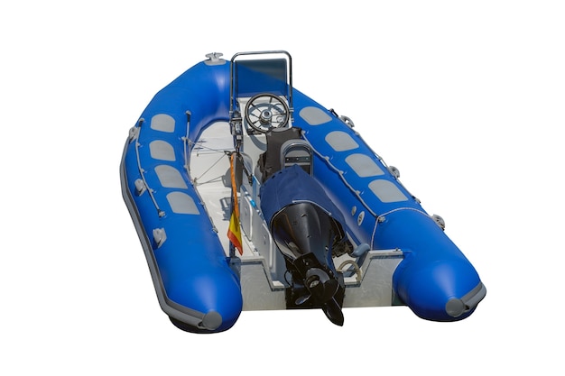 bote inflable aislado en blanco