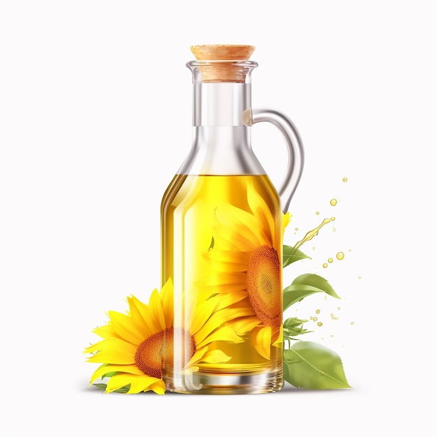 botella de aceite de girasol