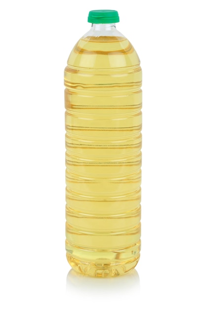 Botella de aceite vegetal de colza colza aislado