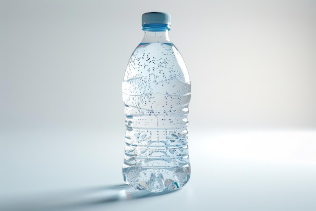 Botella de agua aislada en blanco