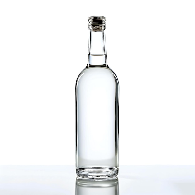 Botella de agua aislada sobre un fondo blanco