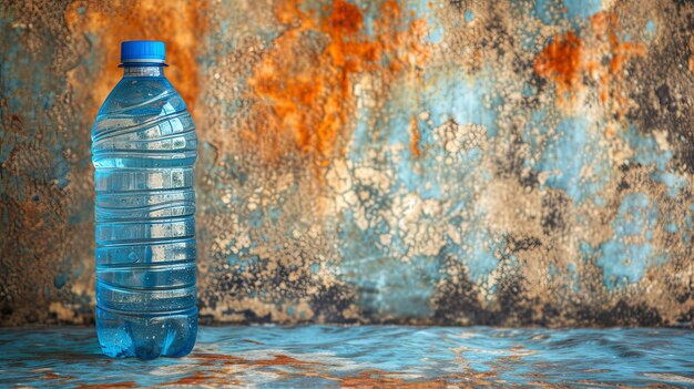 Botella de agua transparente elegante y práctica que personifica la hidratación y la portabilidad