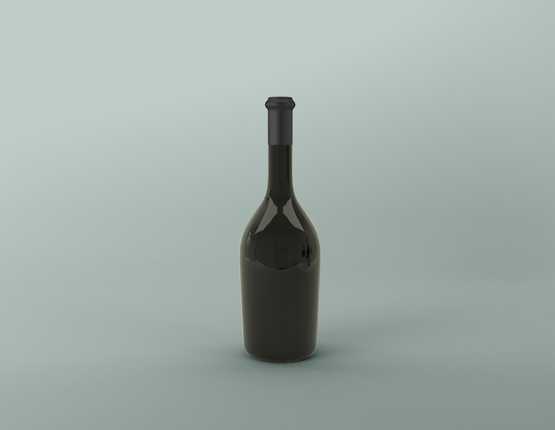 Botella de alcohol de cerveza 3D prestados ilustración