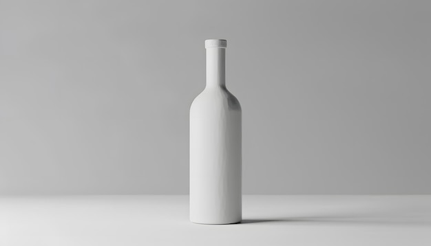 una botella blanca con la palabra " e " en ella