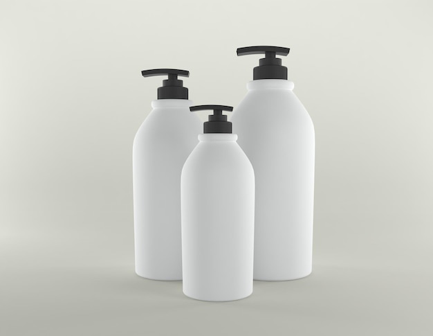 Botella de bomba de lavado a mano ilustración 3D prestados