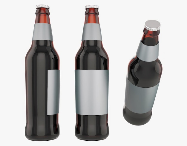 Botella de cerveza estándar modelo 3d