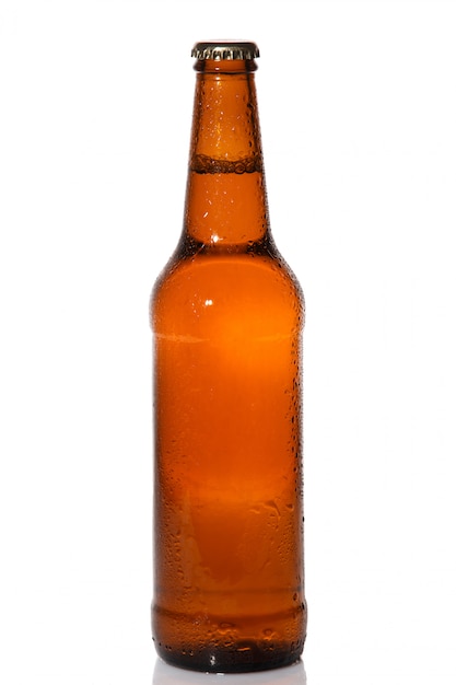 Botella de cerveza fría