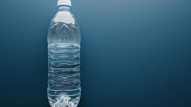 Botella clara transparente y esencial un símbolo de hidratación y conciencia ambiental