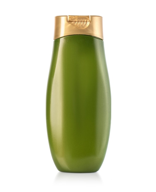 Botella cosmética verde