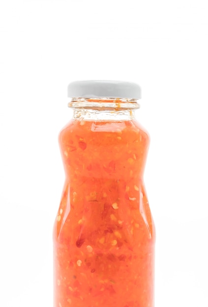 Botella de dulce salsa de chile asiático