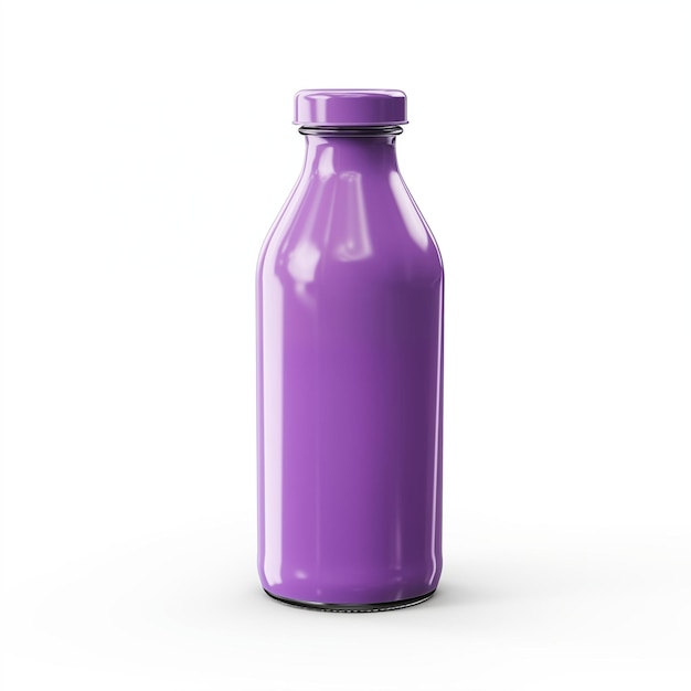 Botella de jugo púrpura 3d aislada en un fondo transparente png