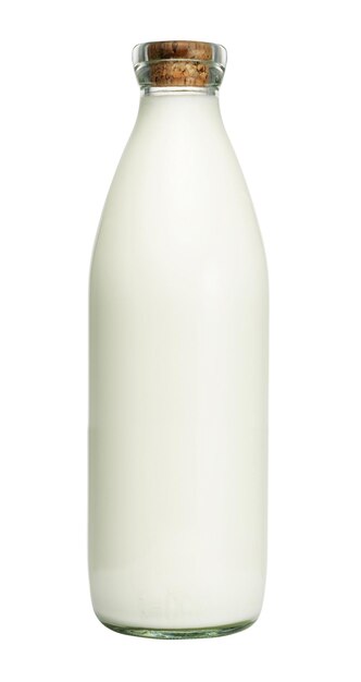 Foto botella de leche aislada