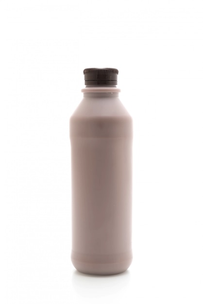 botella de leche con chocolate