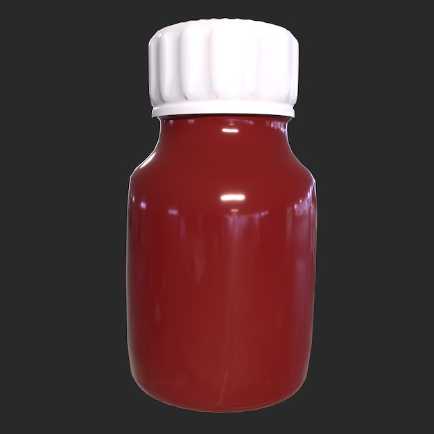 Botella de medicina modelado 3d