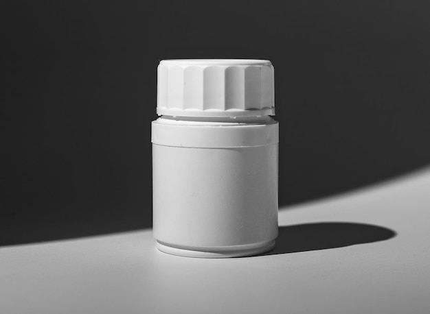 Foto botella modelo de frasco para vitaminas píldoras medicamentos medicamentos