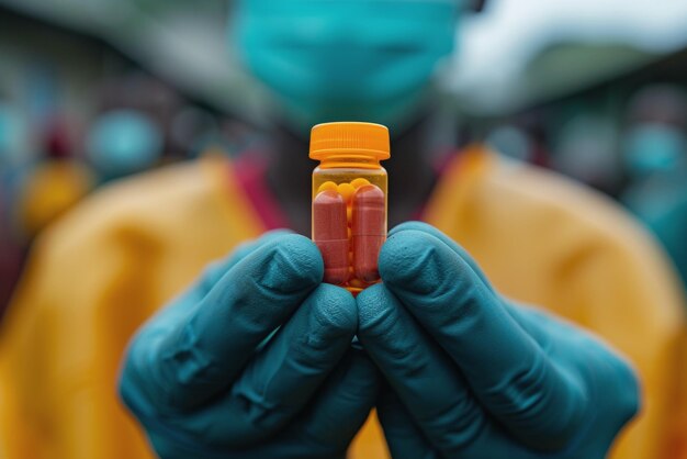 una botella de pastillas de naranja