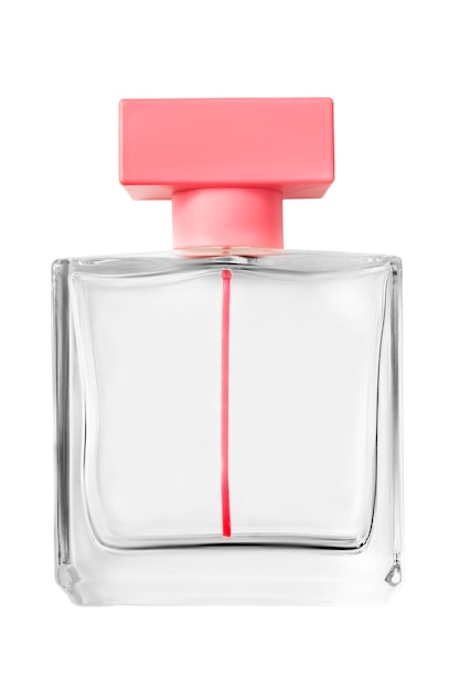 Botella de perfume aislada