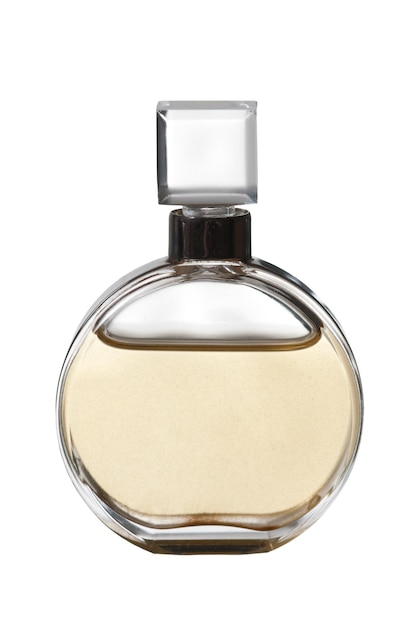 Botella de perfume amarilla
